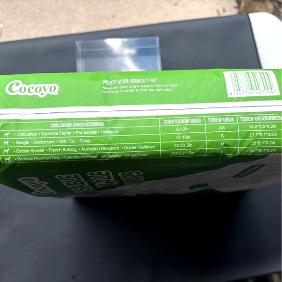 Disposable Male Wraps XS 84 Pack Dog Diapers For 6-13" Waist Adjustable Fit - Picture 4 of 5